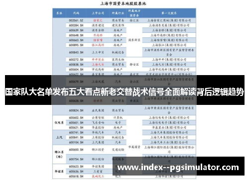 国家队大名单发布五大看点新老交替战术信号全面解读背后逻辑趋势